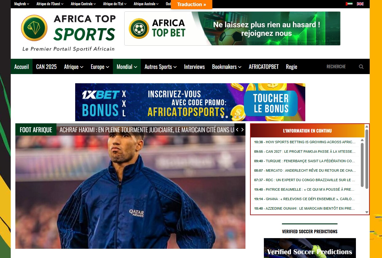 Africa Top Sports — Premier portail sportif africain